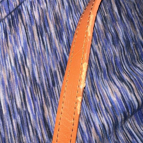 VALENTINA Italia Handbag Crossbody Pebbled Brown Leather Made in Italy, - Picture 8 of 8